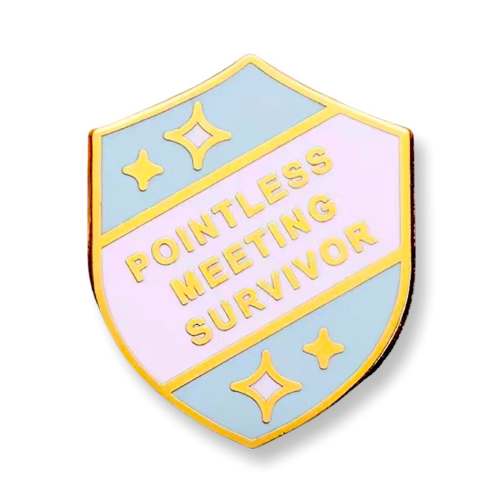 small talk survivor badge pin